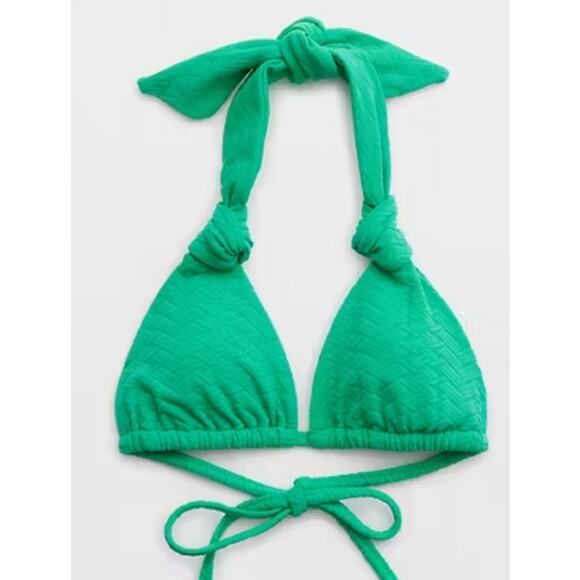 Aerie green knotted bikini top - Picture 1 of 3